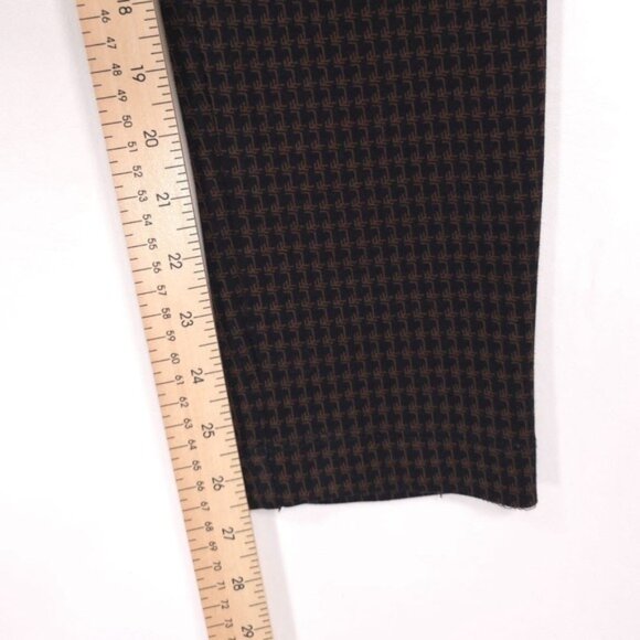 J.McLaughlin Women's Pants Size 4 Rayon Blend Stretch Brown Geometric Print - Picture 7 of 12